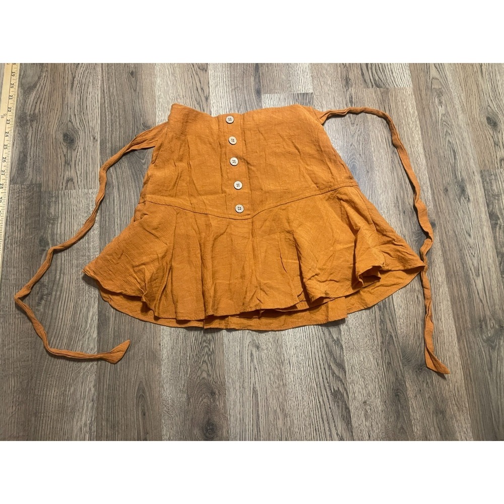 Harper Shorts, Women's Size Small, Orange, Tie Waist, Button Front